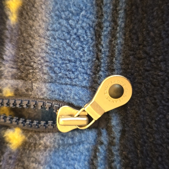 Lands' End Men's Pull over 1/4 Zip Polartech Sweater Print Blue Green Size Large - Picture 11 of 16